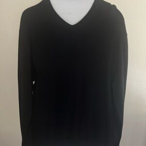 Classic Black V-Neck Pullover Sweater sku016